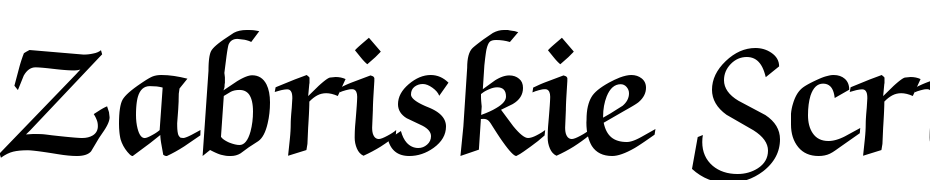 Zabriskie Script Swash Demi Regular DB cкачати шрифт безкоштовно